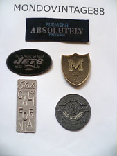 5 APPLICAZIONI TOPPE TERMOADESIVE DA 5 / 10 CM NERO BLU BEIGE GRIGIO RICAMATE