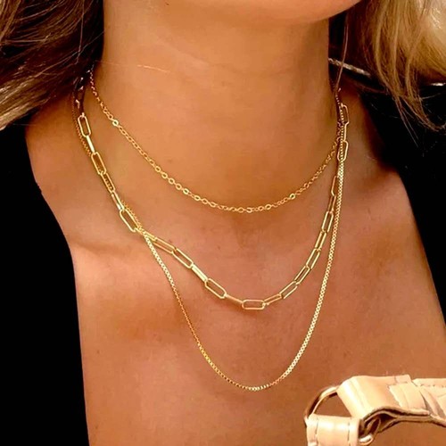 Collana tre fili minimal - fili,