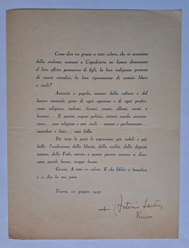 Antonio santin rovigno vescovo - antonio,