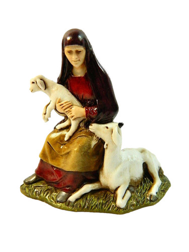 Donna con capre landi - capre,