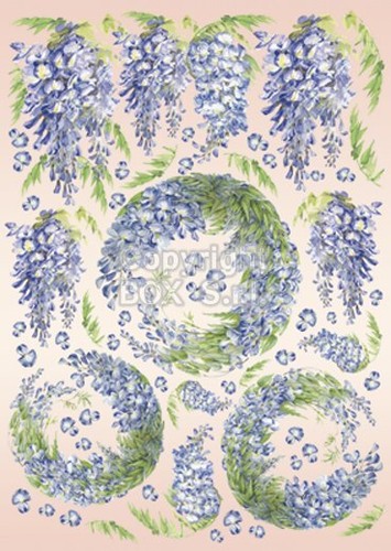 Carta decoupage glicine - decoupage,