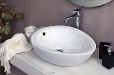 LAVABO CM 50 X 39 APPOGGIO OVALE CERAMICA LAVANDINO LAVELLO SANITARI BAGNO DREAM