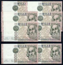 LOTTO BANCONOTE 1000 LIRE MARCO POLO 1982 OTTIMO STATO FDS