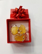 Anello in ottone dorato con Pietre Dure con Occhi di Gatto giallo