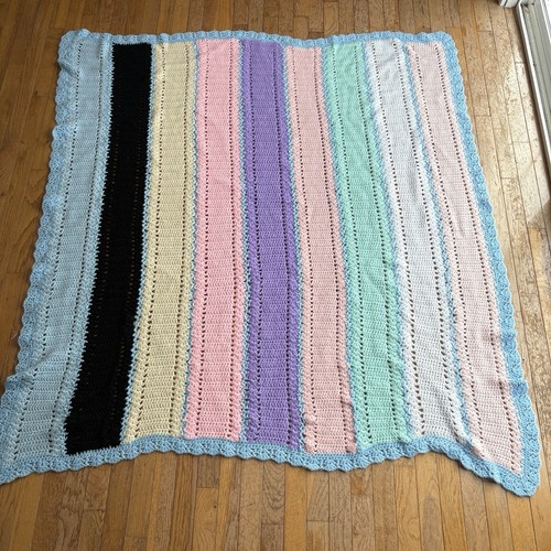 Coperta all uncinetto righe - coperta, a