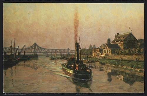 Duisburg ruhrort trattore - duisburg-ruhrort,, a