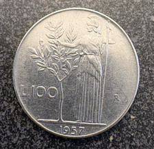 Italy 100 Lire coin - 1957