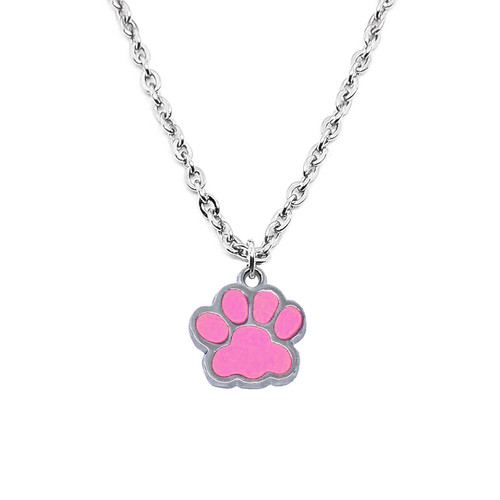 Collana zampa rosa cane - zampa,