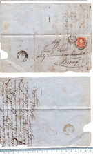 lettera/busta - LOMBARDO VENETO 5 SOLDI rosso I° tipo - da Mantova a Verona