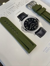 Cinturino GOMMA Per Panerai Logo 24 Mm…PANERAI RUBBER STRAP 24 Mm LUMINOR..
