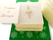 Ciondolo di Oro a Croce in 18 kt giallo da 750crocifisso Pendente Donna e Uomo