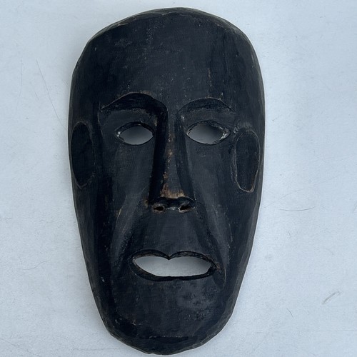 Handcrafted hardwood folk mask - hardwood,