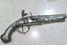 Pistola A Pietra Focaia Replica Modello Del 1700, Argento 800 173 Gr Decorativa