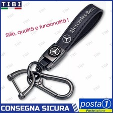 Portachiavi Mercedes stemma logo emblema elegante raffinato simil pelle