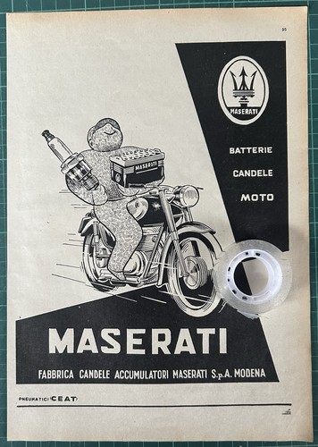Rara pubblicità moto - moto,, candele