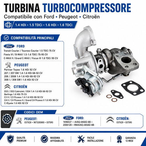 Turbina turbocompressore per - turbina,