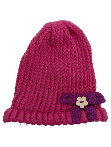 Berretto bambini rosa lana con - berretto,