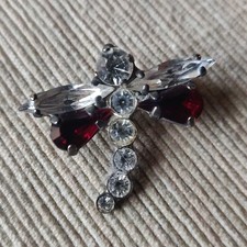Spilla Libellula Vintage con strass