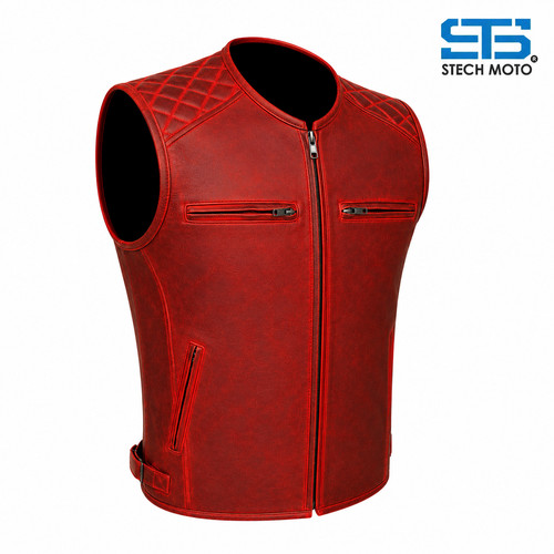 Moto gilet pelle - in, s-tech