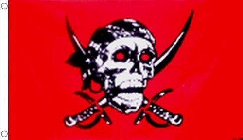 Bandiera pirata red - pirata, skull