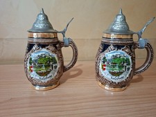 Coppia di Boccali Birra in ceramica Salisburgo
