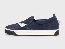 Sneakers Fendi blu scamosciate