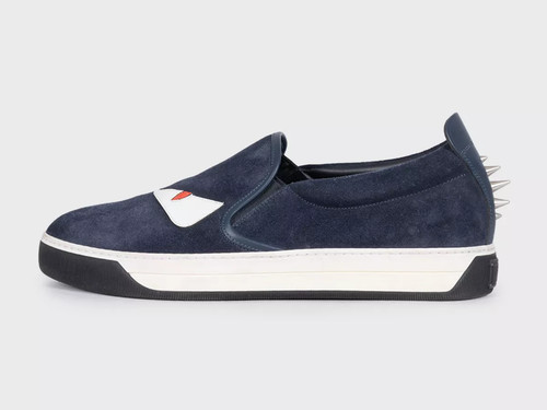 Sneakers fendi blu scamosciate - fendi,