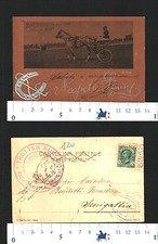 NAPOLI -CAVALLO AL TROTTO CON CARROZZA E FANTINO - FERRO DI CAVALLO - RARA 27210