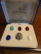 RARO SET IMMOBILIARE Jewels by Trifari anello intercambiabile anni 60 in scatola originale 