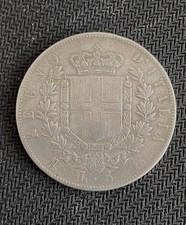 Moneta 5 Lire 1871 , Vittorio