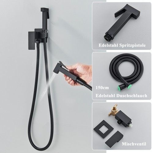 Doccetta bidet nera acciaio