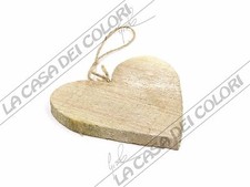 WOODEN HEART PENDANT - 10x10cm