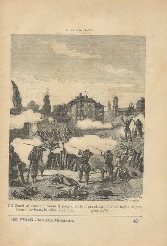 Stampa antica battaglia - stampa,