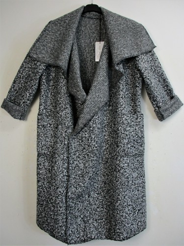 Cappotto wrap cascata lana - in,
