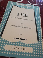 La WALLY CATALANI MANDOLINO strumenti DO accordi Spartito A Sera Preludio Atto 3