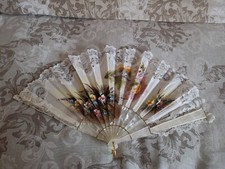 Ventaglio spagnolo con pizzo e dipinto a mano. 1981.