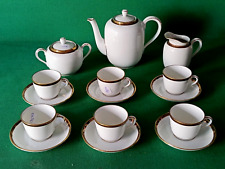 SERVIZIO DA CAFFÈ VINTAGE X 6 IN PORCELLANA DECORATA RICHARD GINORI BELLO. CM90