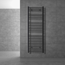 Radiatore da bagno Sahara calorifero raccordo laterale curvo antracite 50x150cm