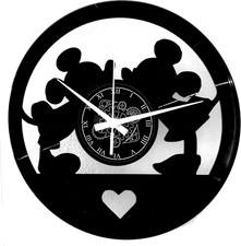 | Orologio Da Parete in Vinile Con Topolini Innamorati | Arredo Romantico per Ca