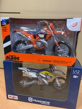 Modellino bici giocattolo KTM & HUSQVARNA 1:12 pressofuso enduro MX combo