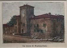 FONTANELLATO - Stampa Antica originale d'epoca ENCICLOPEDIA POPOLARE ILLUSTRATA