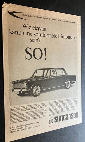 1964 simca 1500 brochure - 1964,
