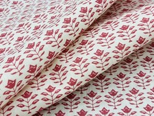 Tessuto Stampa Disegno Floreale Blocco Mano Alamwar - Blush Provenza su Conchiglia 2,65 iarde