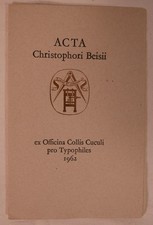 Christopher Beys Acta