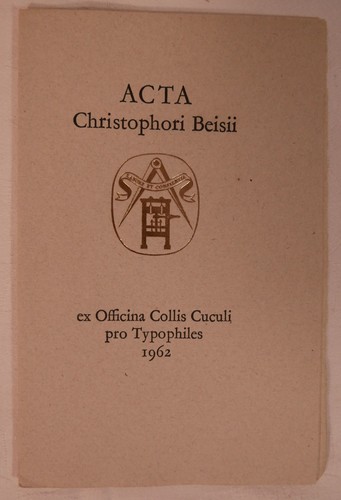 Christopher beys acta - beys,