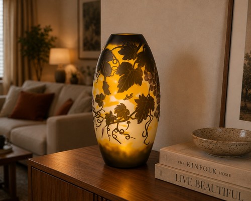 Vaso stile gallé - con, motivo