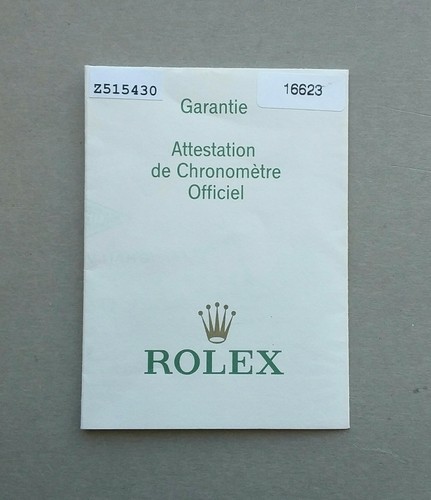 Rolex guarantee warranty paper - rolex,