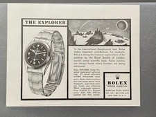 Rolex Explorer ref. 6610 1958 Vintage Watch Pubblicità Advertising