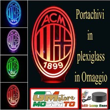 Lampada LED MILAN Personalizzata + Nome 7 Colori RGB  Plexiglass +Telecomando