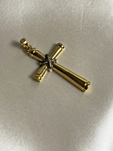 Ciondolo croce tono - , oro